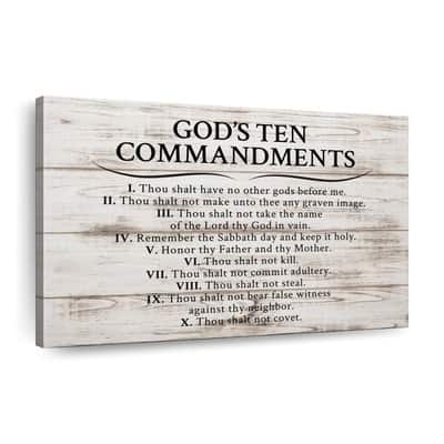 Christian God's Ten Commandments Canvas Wall Art Thou Shalt Not Steal Christian God's Ten Commandments Canvas Wall Art Thou Shalt Not Steal