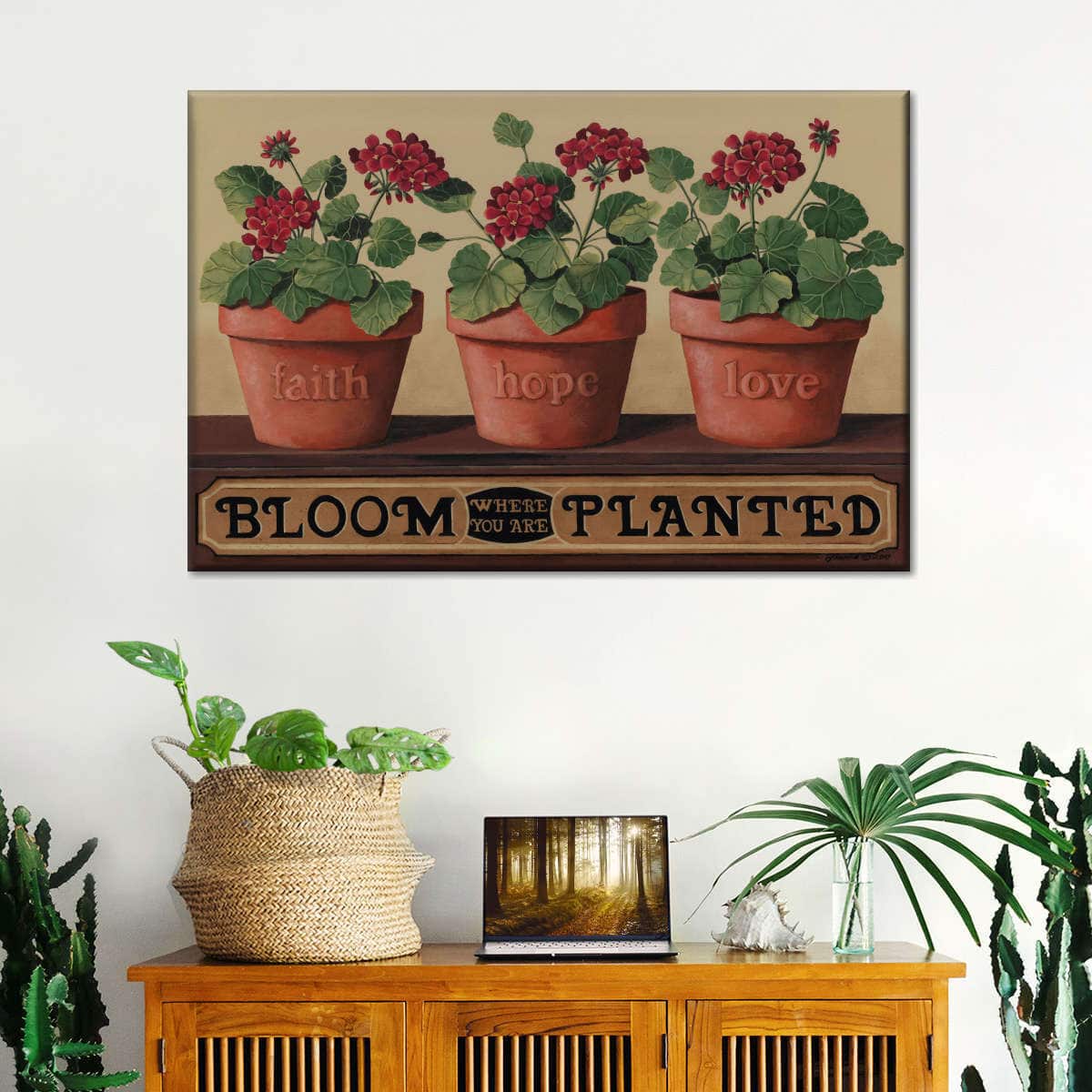 Christian Canvas Wall Art Faith Hope Love Bloom Planted Christian Canvas Wall Art Faith Hope Love Bloom Planted
