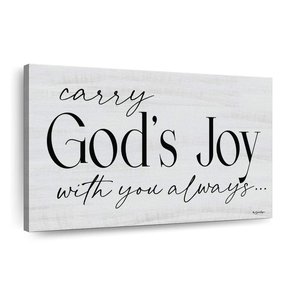 Christian Canvas Wall Art Carry God's Joy With You Always Christian Canvas Wall Art Carry God's Joy With You Always