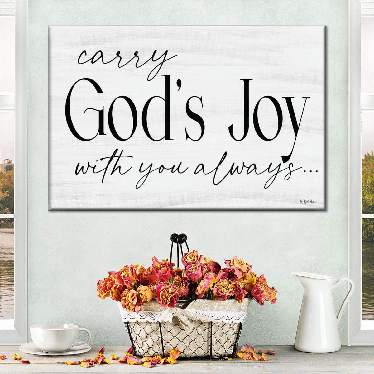 Christian Canvas Wall Art Carry God's Joy With You Always Christian Canvas Wall Art Carry God's Joy With You Always