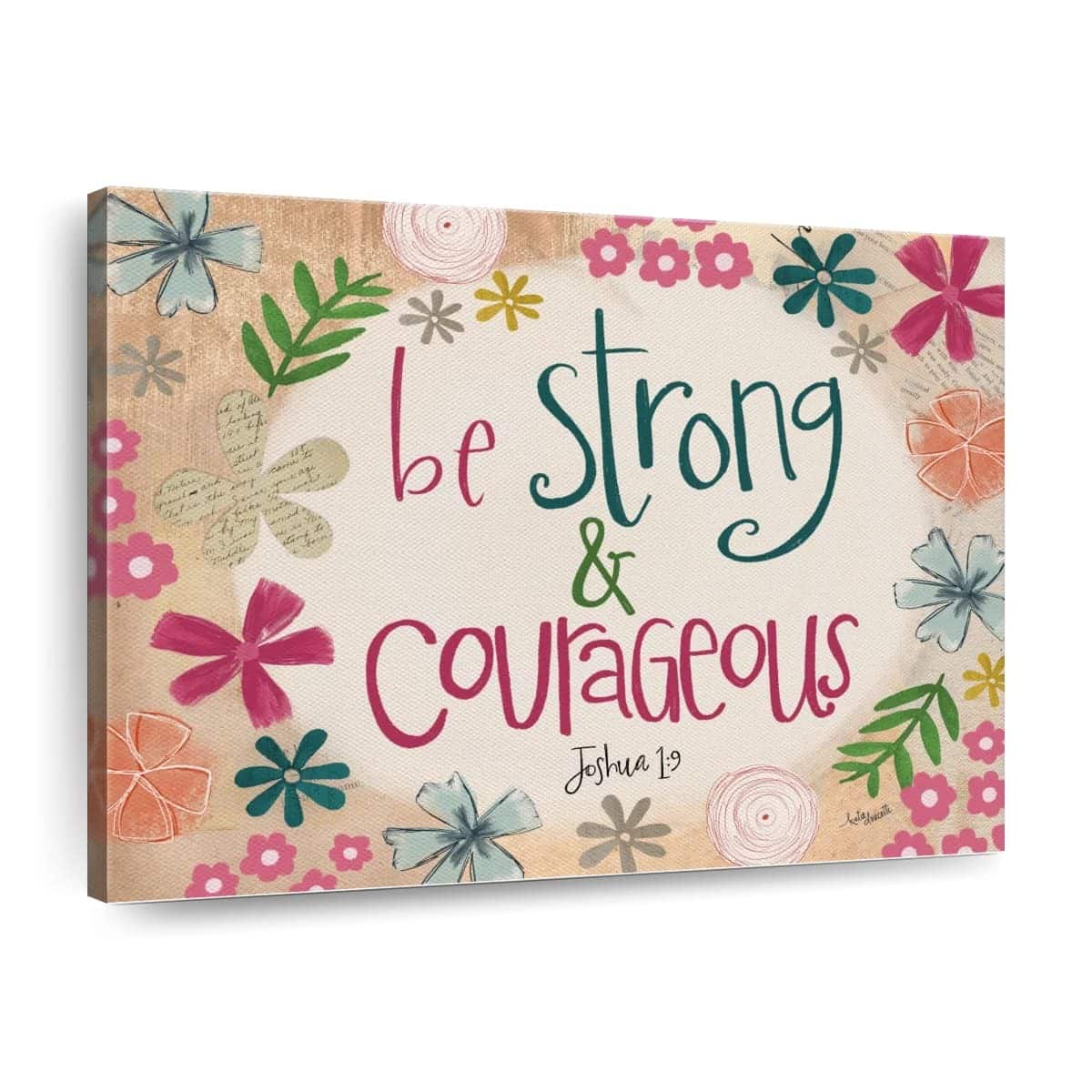 Christian Canvas Wall Art Be Strong And Courageous Christian Canvas Wall Art Be Strong And Courageous
