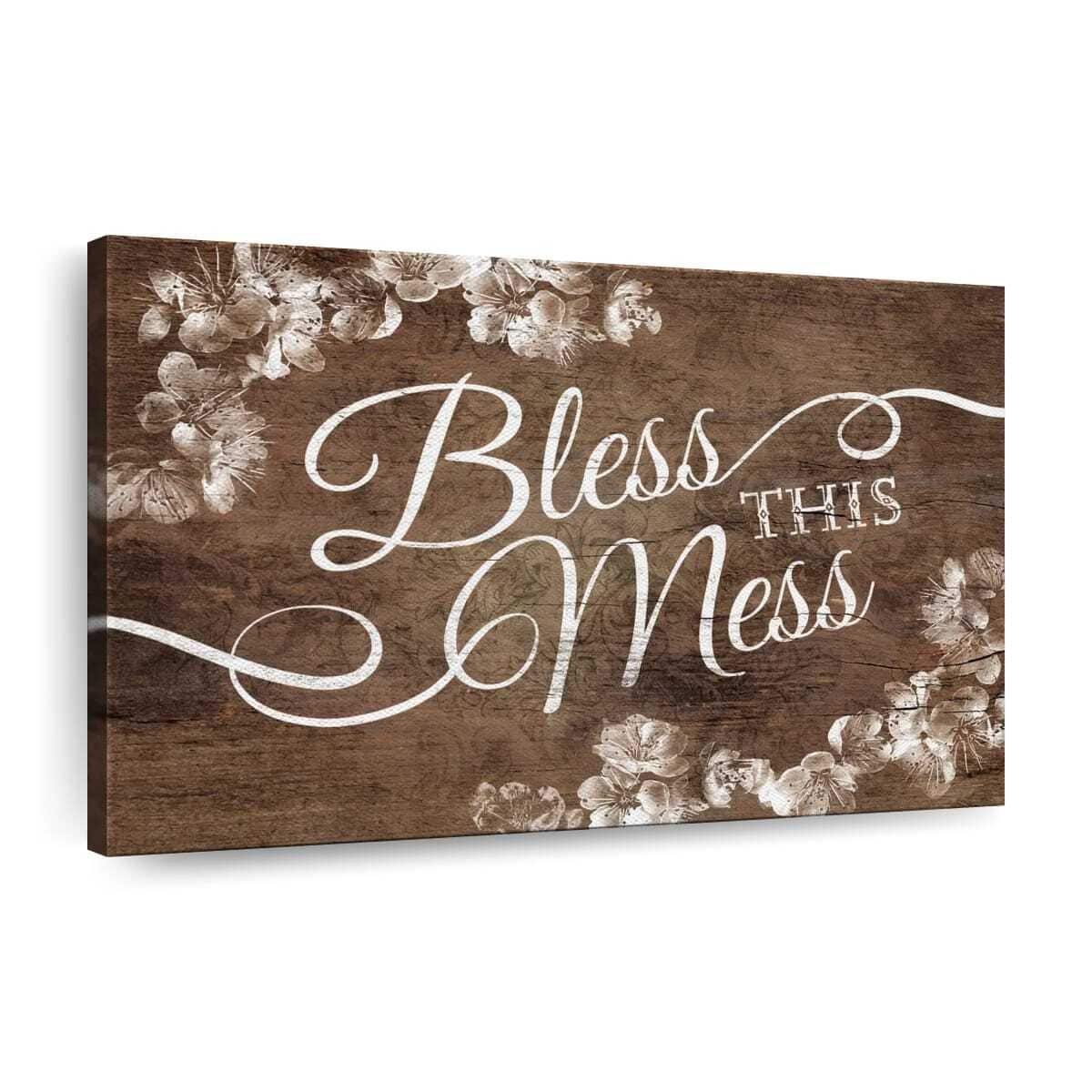 Christian Canvas Wall Art Bless This Mess Christian Canvas Wall Art Bless This Mess