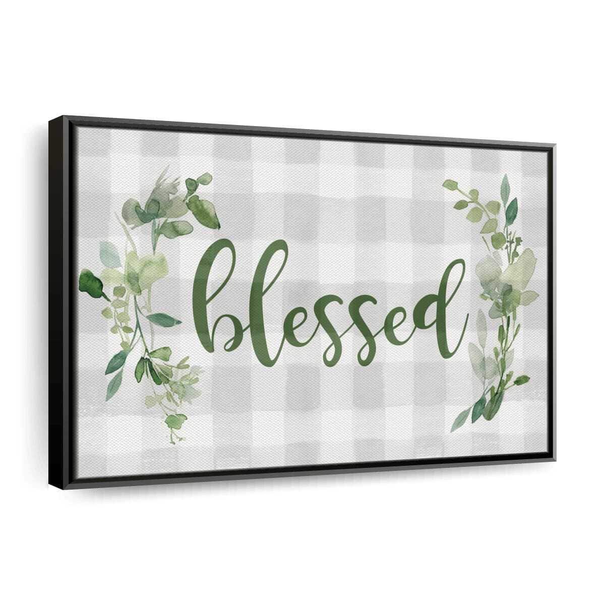 Christian Canvas Wall Art Blessed Checked Christian Canvas Wall Art Blessed Checked