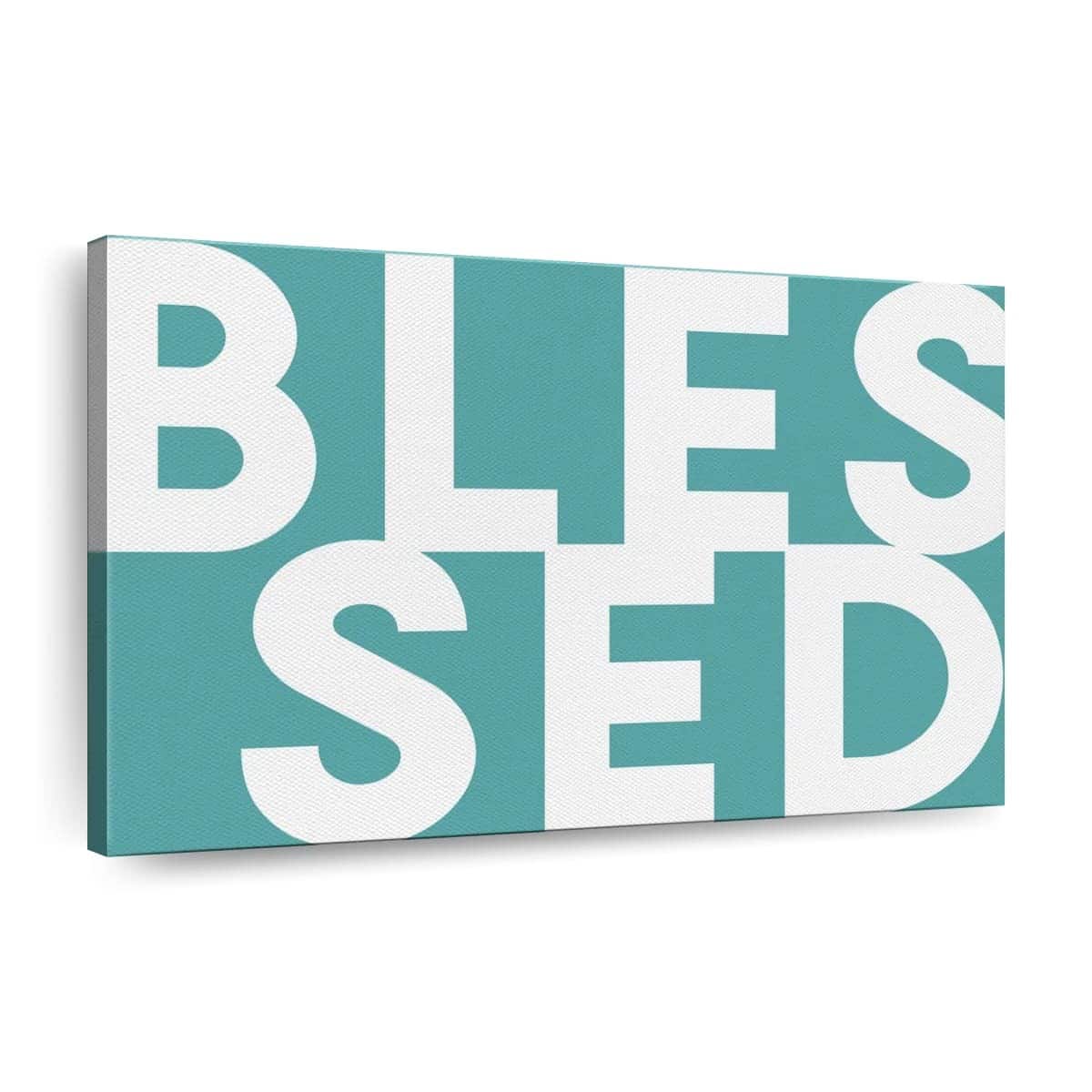 Christian Canvas Wall Art White Blessed Christian Canvas Wall Art White Blessed