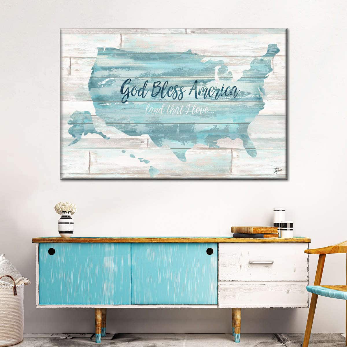 Christian Canvas Wall Art God Bless America Land That I Love Christian Canvas Wall Art God Bless America Land That I Love