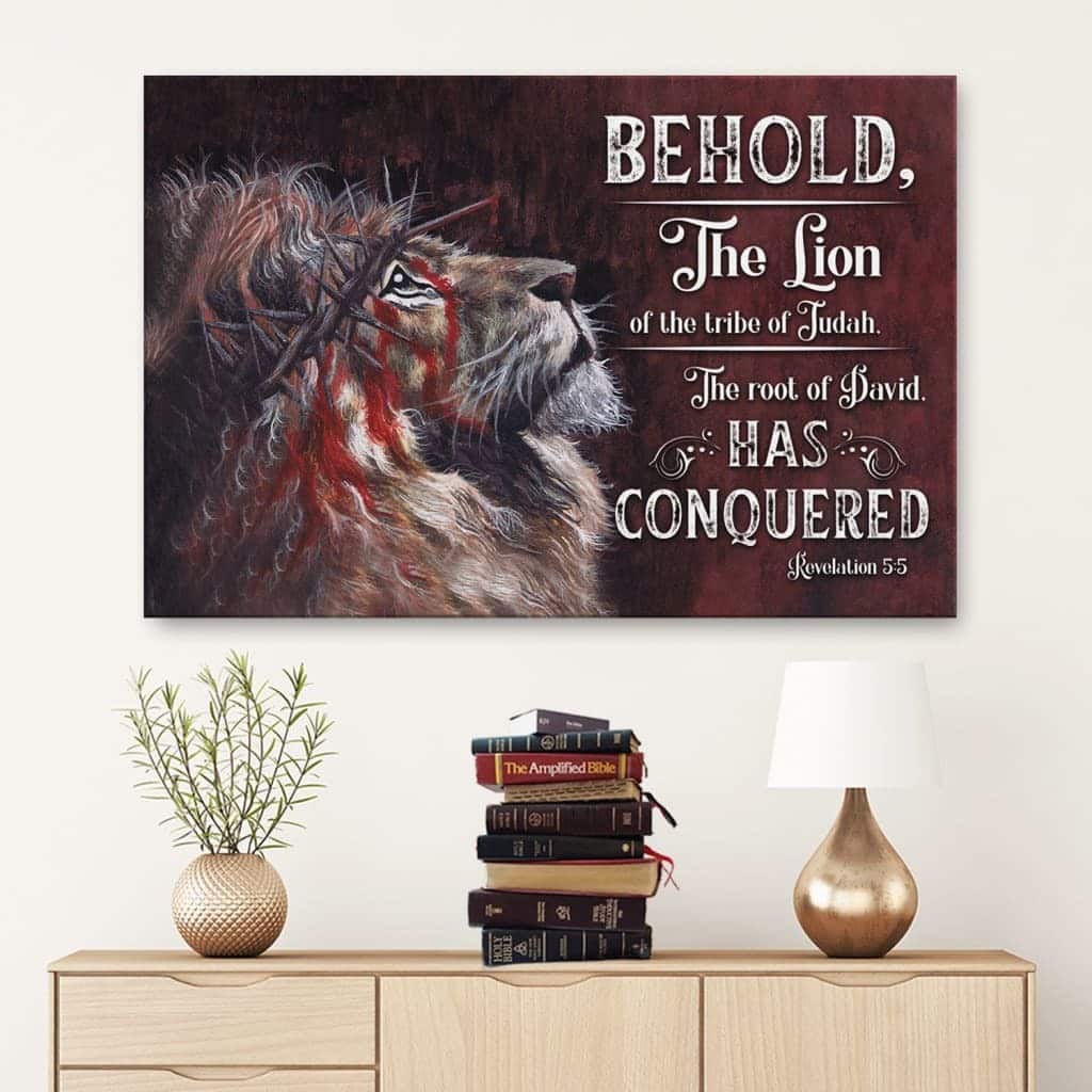 Christian Canvas Wall Art Revelation 55 Behold The Lion Of The Tribe Of Judah Christian Canvas Wall Art Revelation 55 Behold The Lion Of The Tribe Of Judah