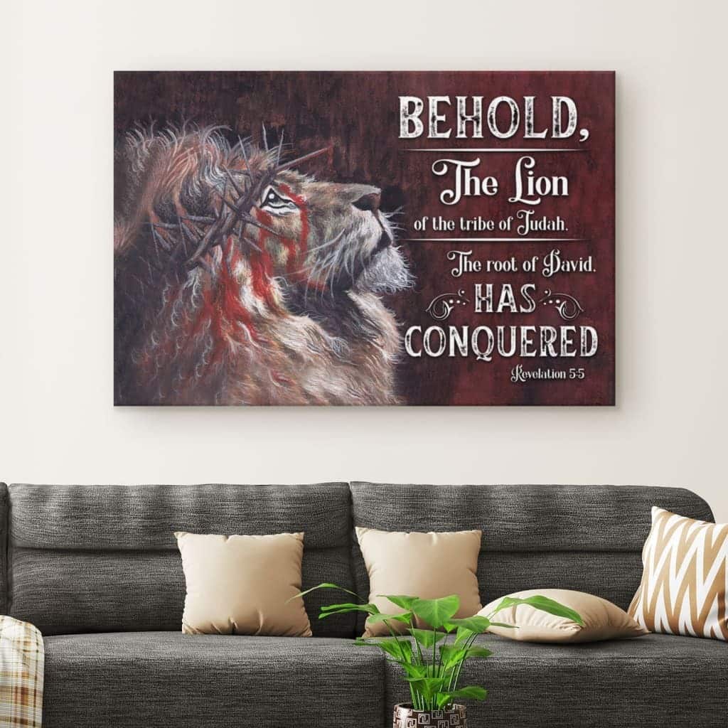 Christian Canvas Wall Art Revelation 55 Behold The Lion Of The Tribe Of Judah Christian Canvas Wall Art Revelation 55 Behold The Lion Of The Tribe Of Judah