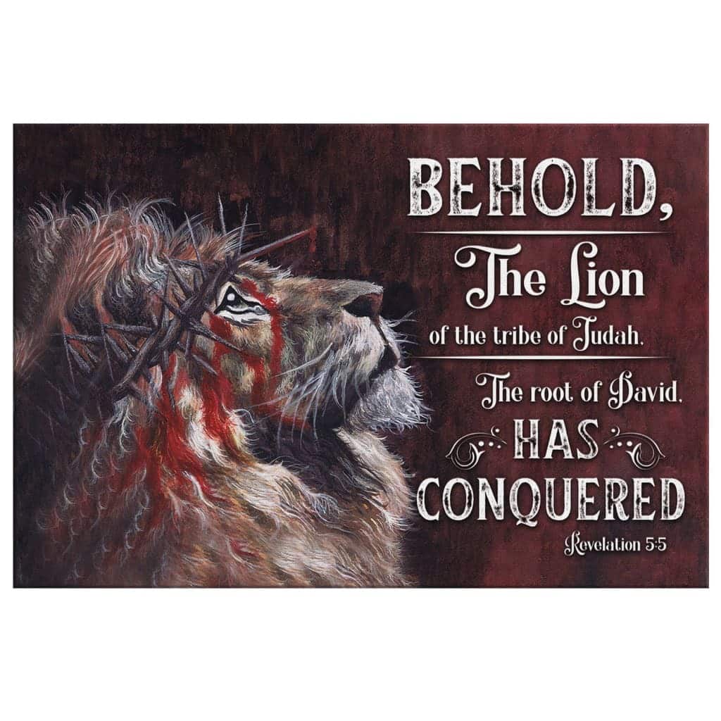 Christian Canvas Wall Art Revelation 55 Behold The Lion Of The Tribe Of Judah Christian Canvas Wall Art Revelation 55 Behold The Lion Of The Tribe Of Judah