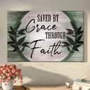 Christian Canvas Wall Art Saved By Grace Through Faith