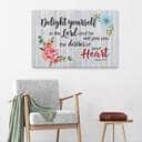 Christian Canvas Wall Art Psalm 37:4 Delight Your Self In The Lord