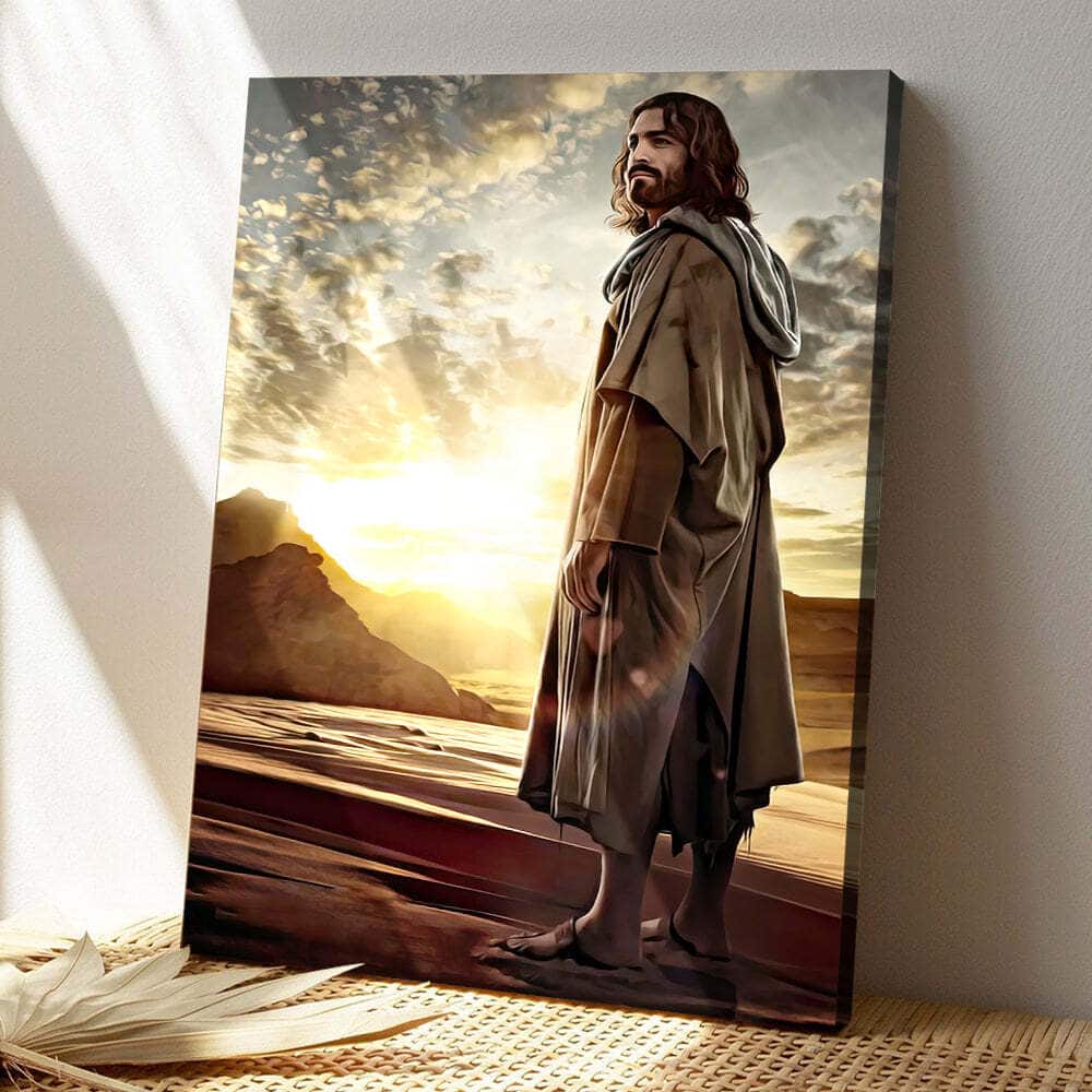 Christian Jesus Christ Looking Back Canvas Print Christian Jesus Christ Looking Back Canvas Print