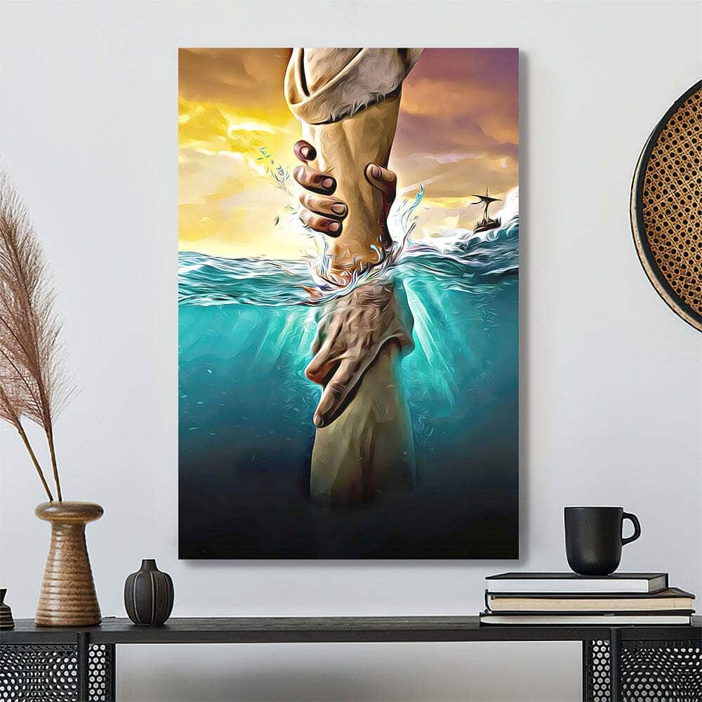 Christian Jesus Canvas Print Let God Hold Your Hand Christian Jesus Canvas Print Let God Hold Your Hand