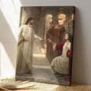 Christian Jesus And The Canaanite Woman Canvas Print