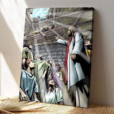 Jesus Canvas Print Gift For Christian Friends