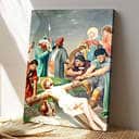 Christian Jesus Dies On The Cross Canvas Print