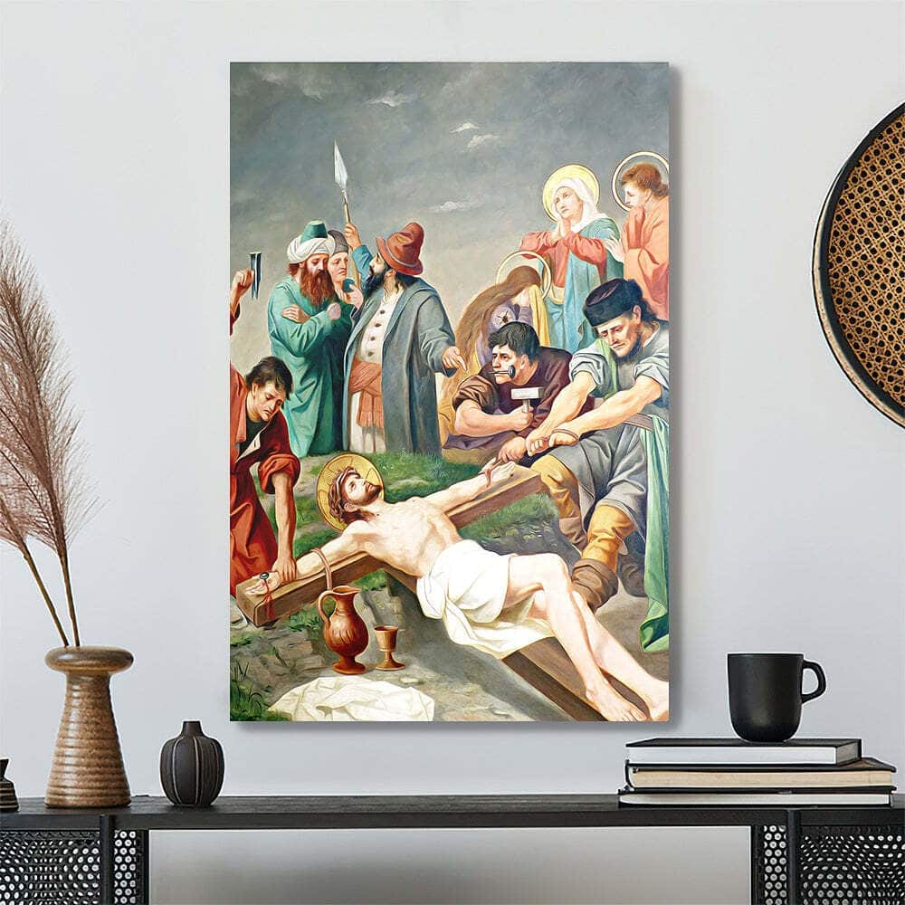 Christian Jesus Dies On The Cross Canvas Print Christian Jesus Dies On The Cross Canvas Print