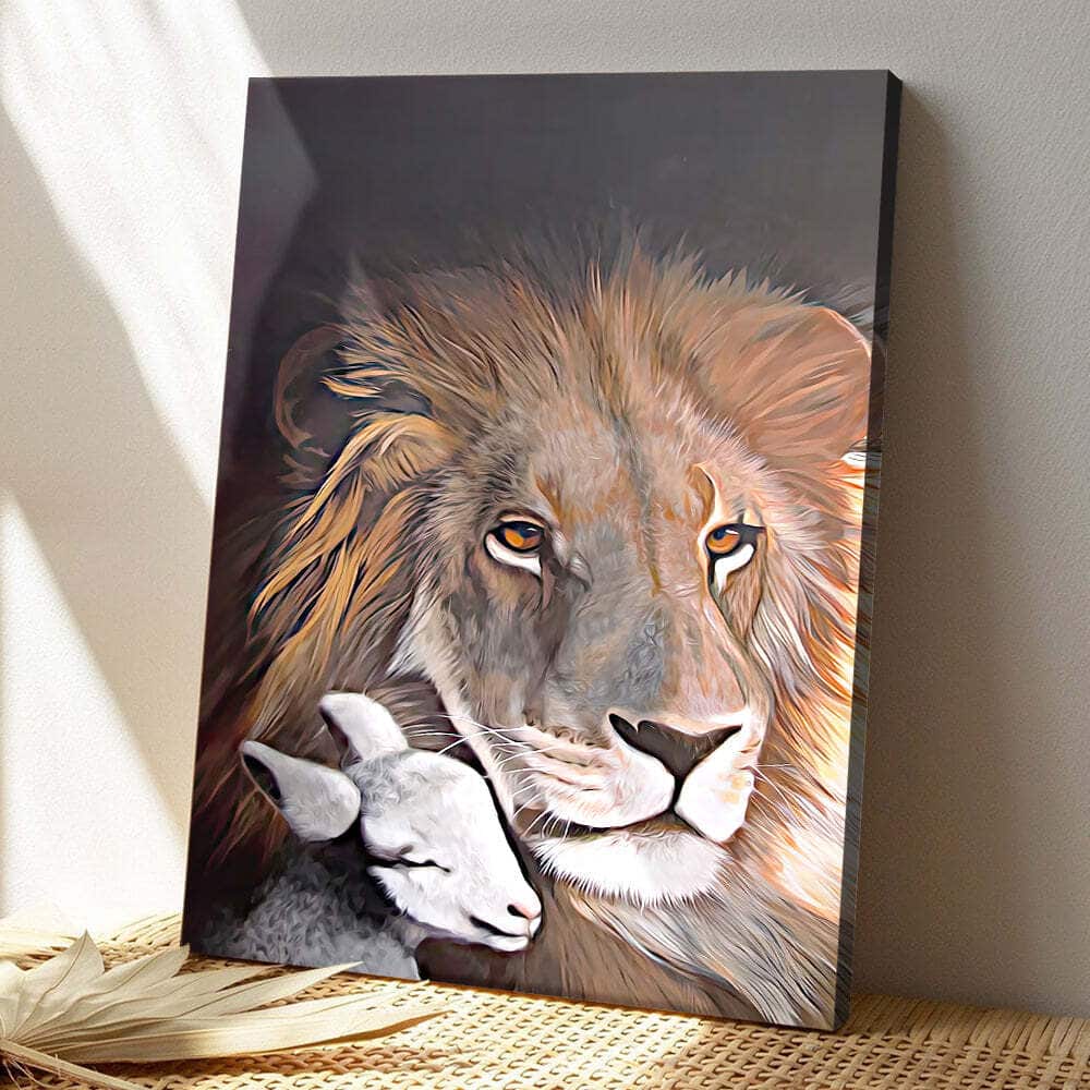 Christian Lion And Lamb Canvas Print Christian Lion And Lamb Canvas Print