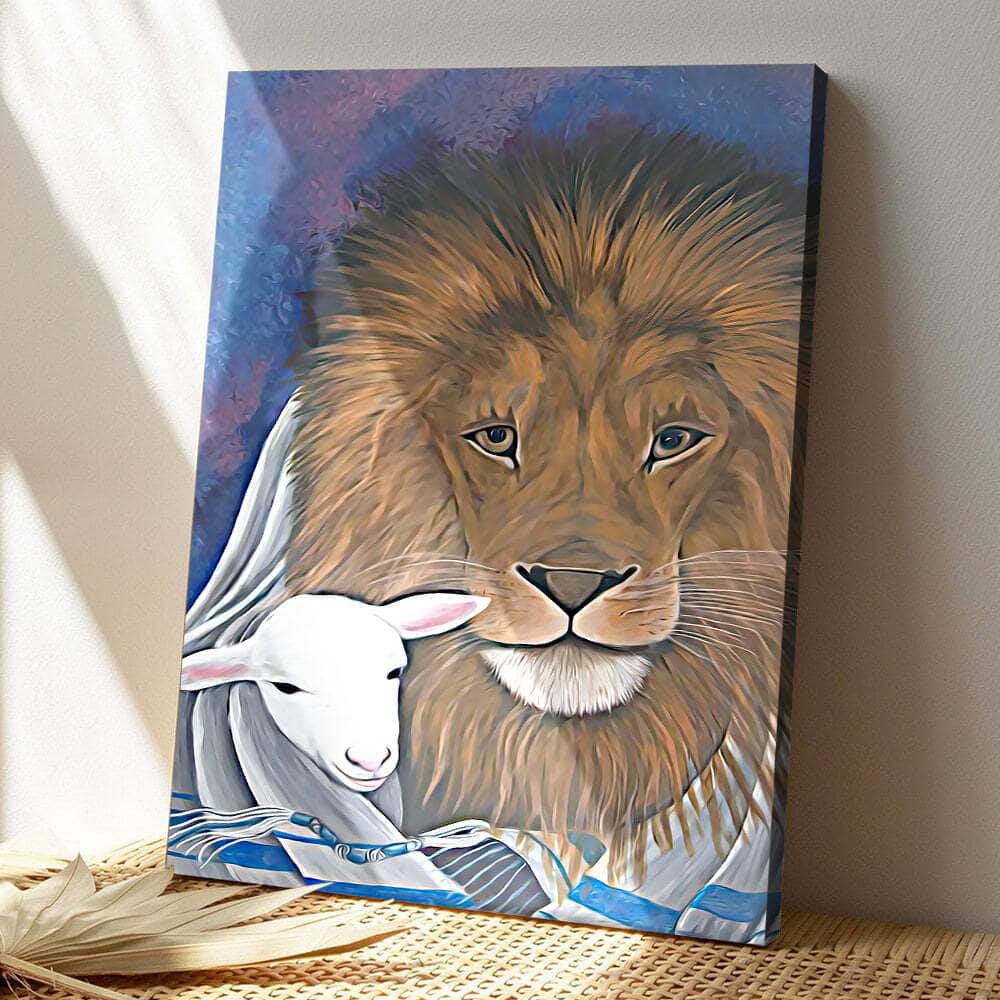 Christian Lion Lamb Jesus Canvas Print Christian Lion Lamb Jesus Canvas Print