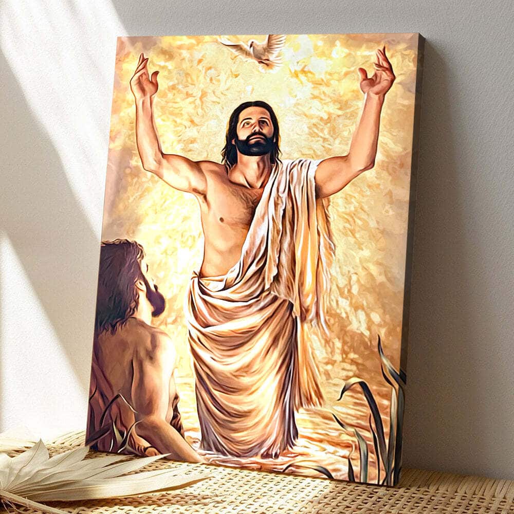 Christian Jesus With Dove Canvas Print Christian Jesus With Dove Canvas Print