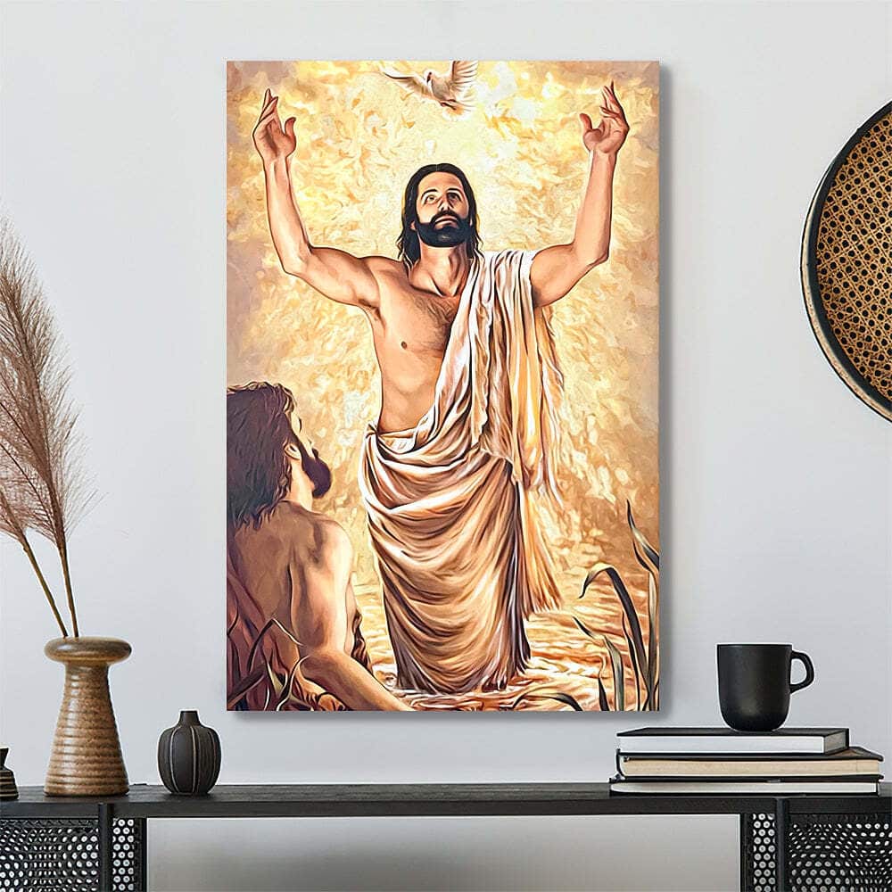 Christian Jesus With Dove Canvas Print Christian Jesus With Dove Canvas Print