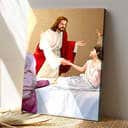 Christian Jesus Holding Child Canvas Print