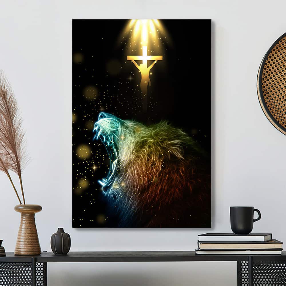 Lion Of Judad Crucifixion Jesus Canvas Print Lion Of Judad Crucifixion Jesus Canvas Print