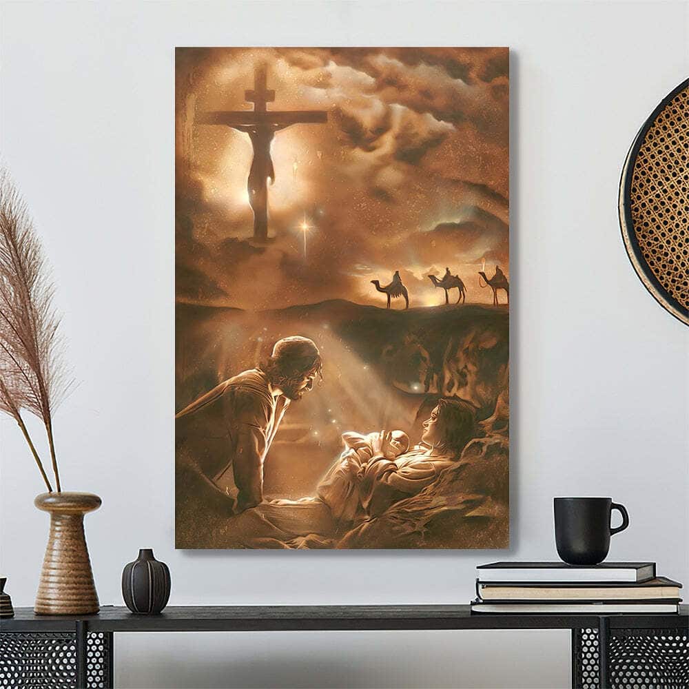 Christian Jesus The Birth And Death Of Christ Canvas Print Christian Jesus The Birth And Death Of Christ Canvas Print
