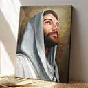 Christian Jesus Looking Up To Heaven Canvas Print Christian Jesus Looking Up To Heaven Canvas Print