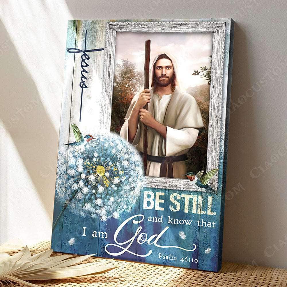 Christian Psalm 46:10 Be Still And Know That I Am God Robe White Sash Canvas Print Christian Psalm 46:10 Be Still And Know That I Am God Robe White Sash Canvas Print