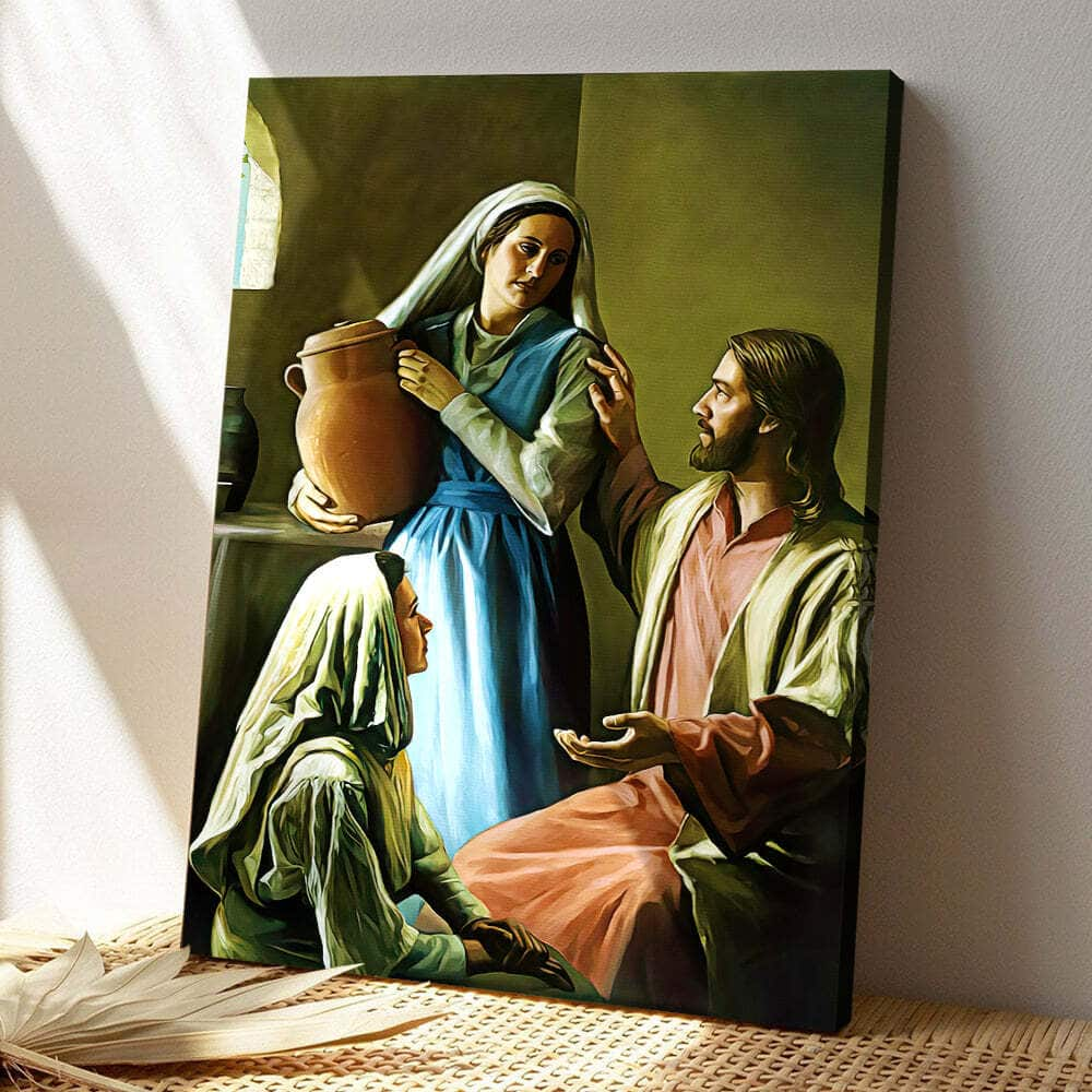 Christian Jesus And People Canvas Print