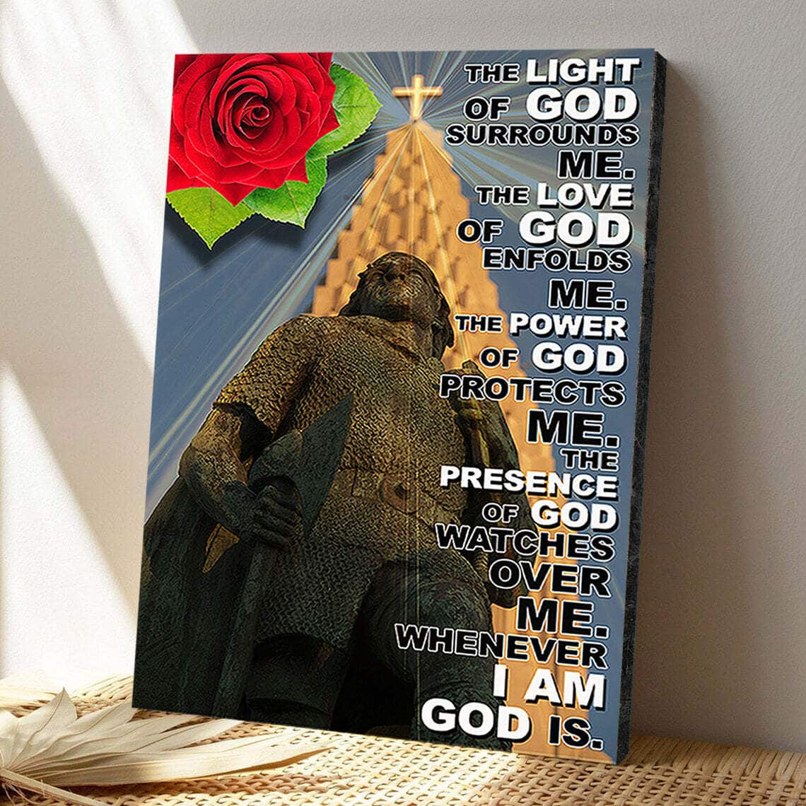 Christian The Light Of God Surrounds Me Canvas Print