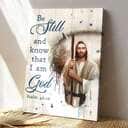 Christian Psalm 46:10 Be Still and Know That I Am God Holding Wooden Canes Canvas Print