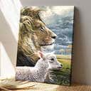 Christian Jesus Lamb Lion Canvas Print