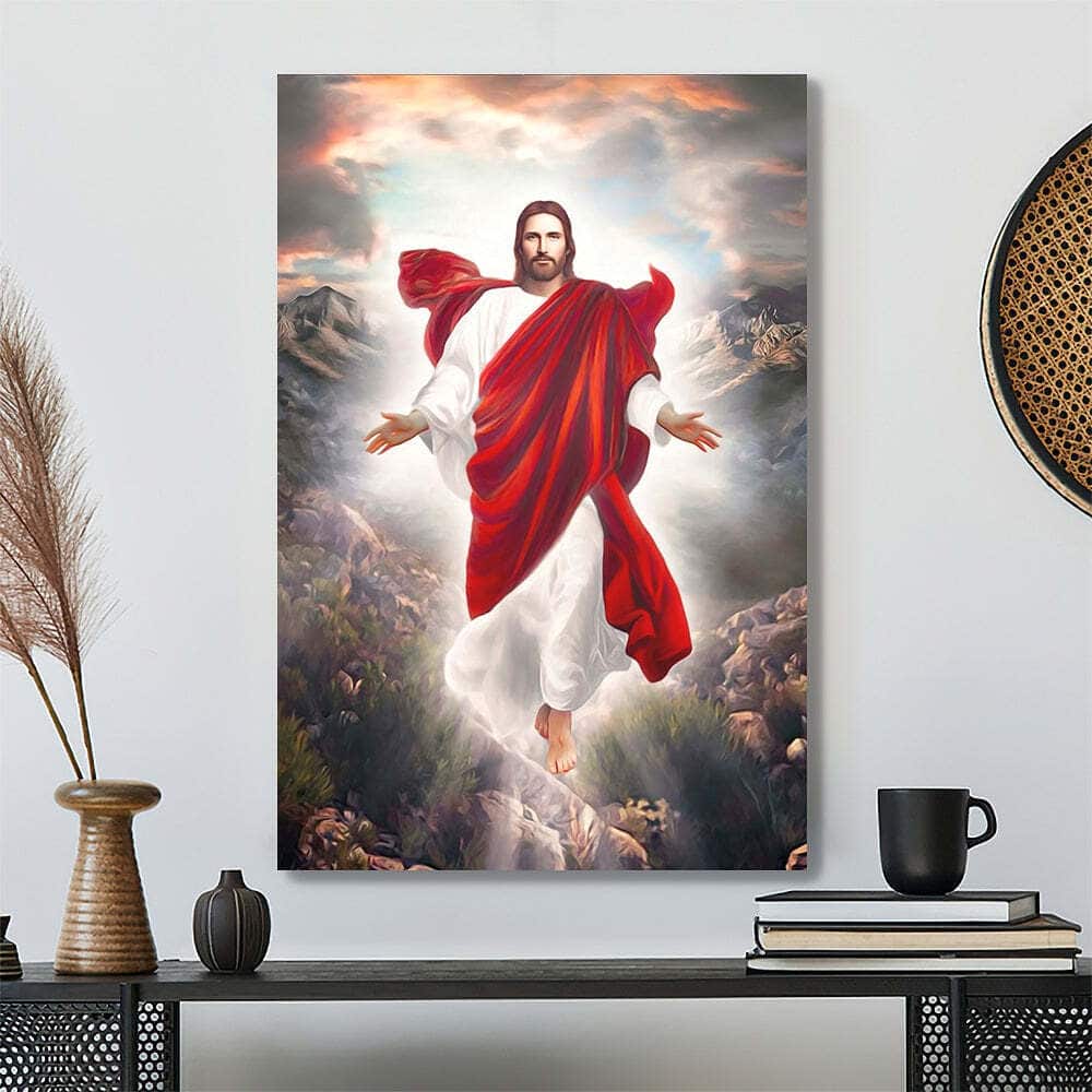Christian Jesus Coming In The Clouds Canvas Print Christian Jesus Coming In The Clouds Canvas Print