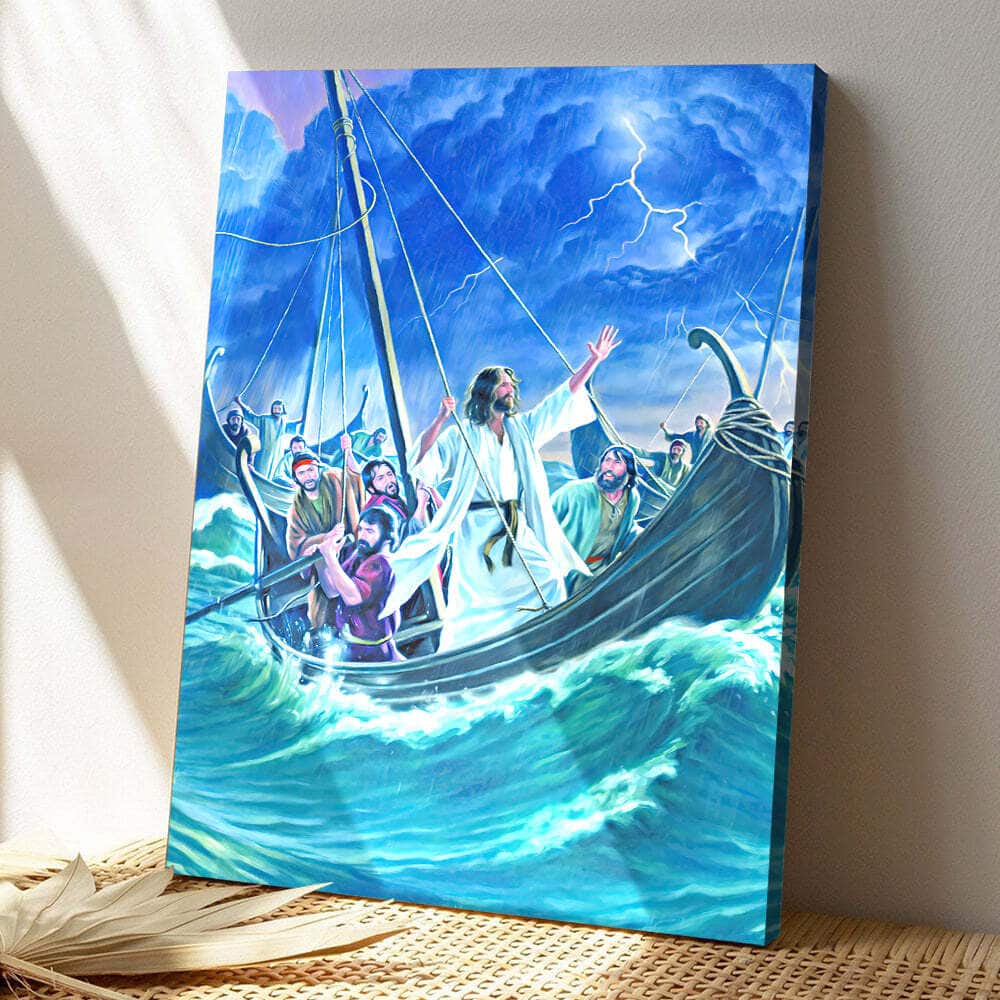 Christian Jesus Calms The Storm Canvas Print Christian Jesus Calms The Storm Canvas Print
