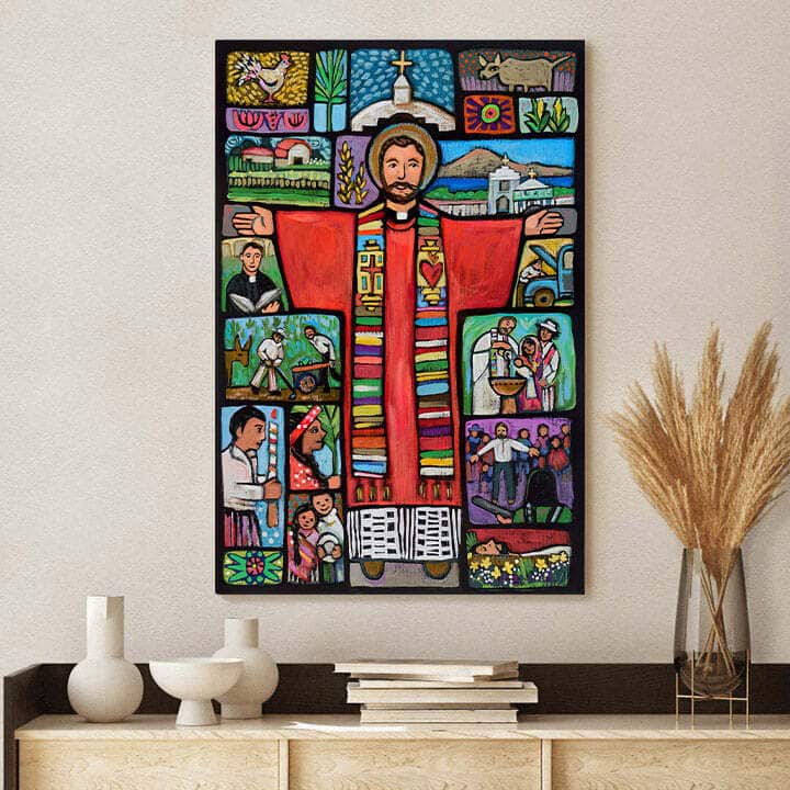 Christian Canvas Print Father Stanely Rother Christian Canvas Print Father Stanely Rother