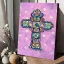 Christian Canvas Print Easter Cross On Orchid Christian Canvas Print Easter Cross On Orchid