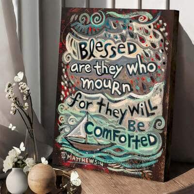 Christian Canvas Print Blessed Are They Who Mourn