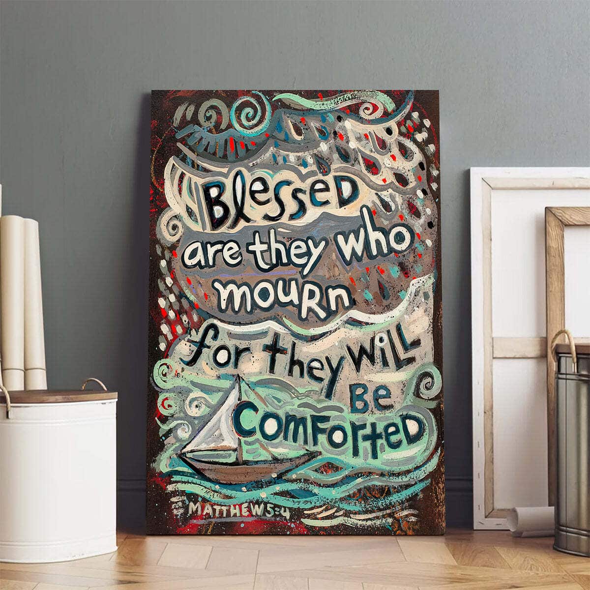 Christian Canvas Print Blessed Are They Who Mourn Christian Canvas Print Blessed Are They Who Mourn