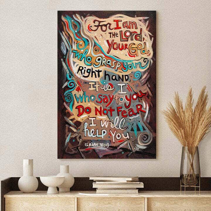 Christian Canvas Print Isaiah 41:13 Do Not Fear