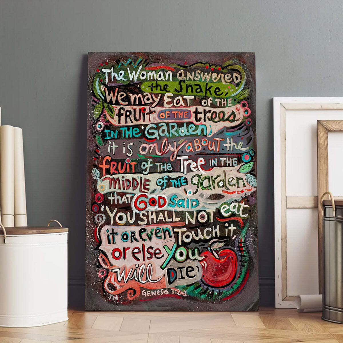 Christian Canvas Print Genesis 3 We May Eat Of The Fruit