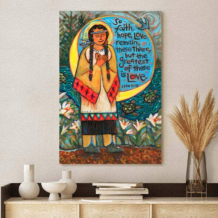 Christian Canvas Print Saint Kateri Tekakwitha Christian Canvas Print Saint Kateri Tekakwitha