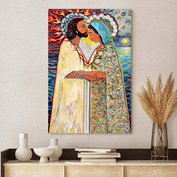 Christian Canvas Print Mary Is Crowned Queen Of Heaven Christian Canvas Print Mary Is Crowned Queen Of Heaven