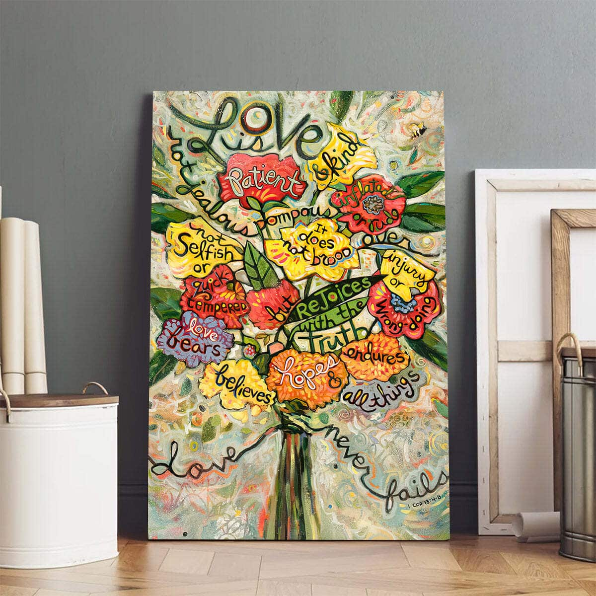 Christian Canvas Print Love Is Patient