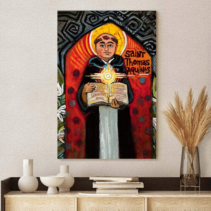 Christian Canvas Print Saint Thomas Aquinas Christian Canvas Print Saint Thomas Aquinas
