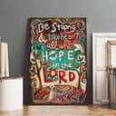 Christian Canvas Print Be Strong And Hope In The Lord