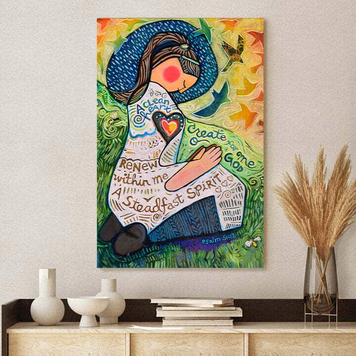Christian Canvas Print A Clean Heart Christian Canvas Print A Clean Heart