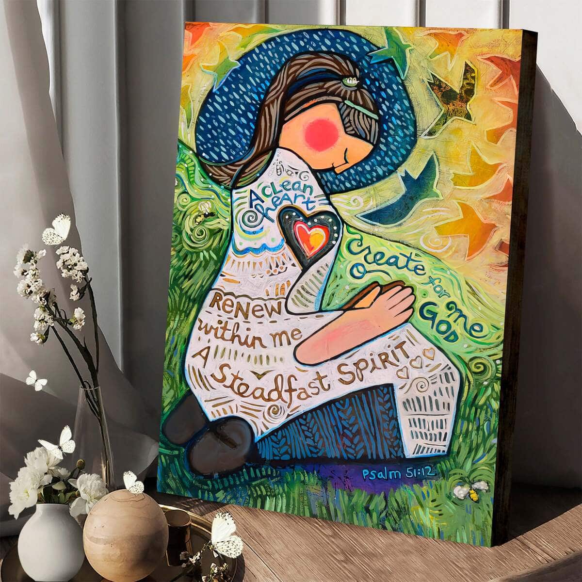 Christian Canvas Print A Clean Heart Christian Canvas Print A Clean Heart