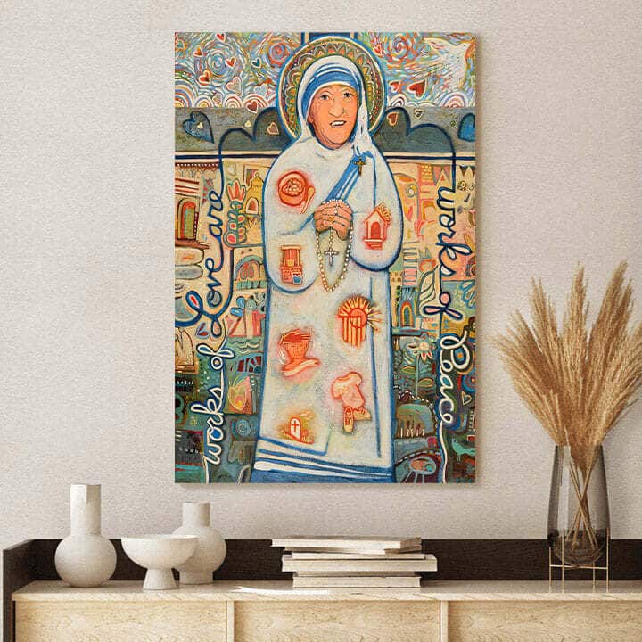 Christian Canvas Print St Teresa Of Kolkata Christian Canvas Print St Teresa Of Kolkata