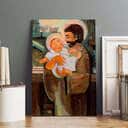 St Joseph And Baby Jesus Christian Canvas Print